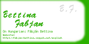 bettina fabjan business card